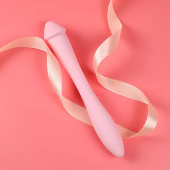 Ženská masturbácia stick simulácia mäkké silikónové predné a zadné s dvojakým použitím, ktoré môžu byť vložené do masturbácia zariadenia non-vibr