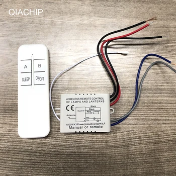 QIACHIP 2 Spôsob AC 220V Stropný Ventilátor Panel Ovládací Spínač Na Čítanie Žiarovky dvere Bezdrôtové Diaľkové Ovládanie Spínač RF Diaľkové