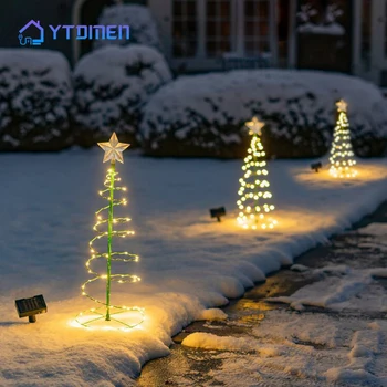 Vianočné Záhradné Dekorácie Svetla Strom Lampa LED Pozemné svetelné Návestidlá String IP65 Vianoce Dekor 2023 silvester Party Dvore Dekor Nové
