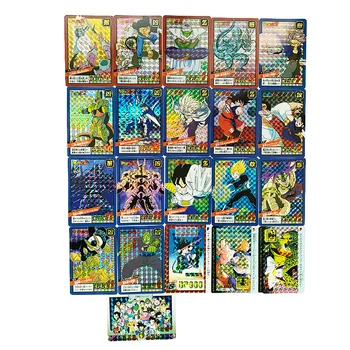 21PCS Dragon Ball Anime Postavy Samoopaľovacie Flash Kariet Son Goku Super Saiyan Zberateľské Karty, Hračky, Narodeninové Darčeky pre Deti