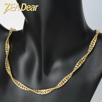 ZEADear Šperky, Módne Nové 45 cm Náhrdelník Reťaze Pozlátené Vysokej Kvality Pre Ženy Muž Klasické Trendy Pre Denné Nosenie Darček