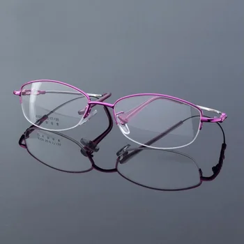 šírka-135 novú pamäťovú zliatiny titánu elastické chrámu ženy okuliare rámy krátkozrakosť predpis pol rim ženské okuliare okuliare