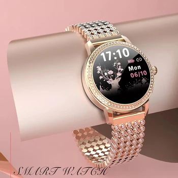 2022 Smart Hodinky Pre Ženy Diamond-studded Krásne Ocele Športové Hodinky Vodotesné IP68 Fitness Náramok Srdcovej frekvencie LW20 Smartwatch