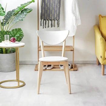 Nordic masívneho dreva jedálenské stoličky jednoduché, čisté červené Moderných Domov Kaviareň biele voľný čas kreslo kreslo