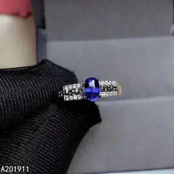 KJJEAXCMY jemné šperky prírodné sapphire 925 sterling silver nové muži ženy krúžok podporu test luxus
