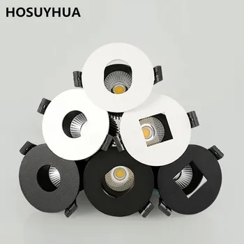 Horúce Zapustené LED Downlight 7W 10W 15W 20W Stmievateľné AC85~265V Okrúhle Stropné Lampy, Reflektory, Vnútorné Osvetlenie Black/White Shell.