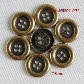 17 mm kovový plášť tlačidlá 4 oko bronzové gombíky spona fahion tričko, kabát alebo jean tlačidlá