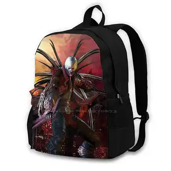 Demon Punisher Cestovný Notebook Bagpack Módne Tašky Dante Vergil Demon Spúšť Výkon Čistý Komické Gotická Čierna