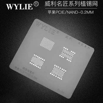 Wylie WL-00 PCIE NAND BGA Reballing Šablóny pre iPhone 5/5/6/6/7/8 Plus/X/XR/XS 11 12 Pro Max, Pevný Disk HDD Tin Šablóny Oka