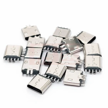 10PCS Micro USB Konektor B typ zásuvkový Konektor, Klip PCB 0.8 + Spájkovanie DIY Plnenie Chvost Zásuvky