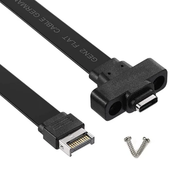 USB 3.1 Predný Panel Typ E Typ C Predlžovací Kábel ,Gen 2 (10 Gbit/S) Interné Kábel Adaptéra,s 2 Skrutkami (50 cm)