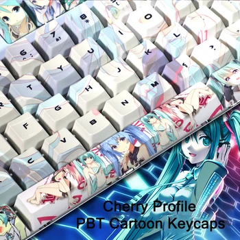 Japonský roztomilý sexy Anime Keycap LSP Prsat dievča krásna DIY keycaps vlastné mechanické klávesnice PBT cherry profil Anne Pro