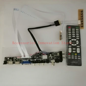 Nové 3663 DVB-T2 Monitor Auta B173RW01 V0/V1/V2/V3/V4/V5, TV+HDMI+VGA+USB, LCD, LED Displej 1600X900 40PIN Kontrolór Vodič Doska