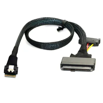 CY Tenká SFF-8654 kom 4i NVME PCIe SSD Kábel pre Doske SSD 750 p3600 p3700 M. 2 U. 2 U2 SFF-8639