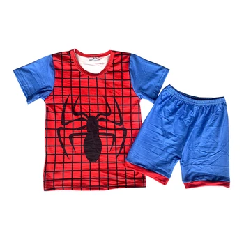 Nové Deti Oblečenie Letné Komiksu Spider Hrdina Tlače Chlapci Krátke Šortky Oblečenie