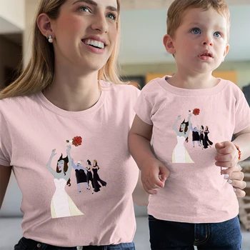 Disney Darebák T-shirt Oblečenie Mama A Dcéra Rovnaké Tvorivé Maleficent Svadobné Tlač Lete Anime Rodiny Vzhľad Tričko