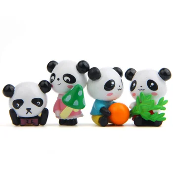 3D Panda Obrázok Dekorácie Rozprávková Záhrada Miniatúry DIY Ornament Príslušenstvo Kawaii Cartoon Panda Izba Dekor bytové Doplnky