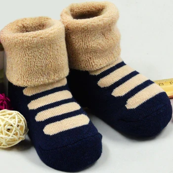 Móda 3Pair/Veľa Non-Slip Prekladané Deti Ponožky & Leg Warmers Dieťa Novorodenec Ponožky zo 100% Bavlny 3M-3Year Baby Chlapci, Dievčatá Ponožky