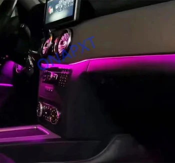 64-Farba MB Tabuli Predné Air Vent LED Atmosféru Tryska Svietidlo Dekoratívne Okolitého Svetla Na Mercedes Benz GLK X204 2008-2015