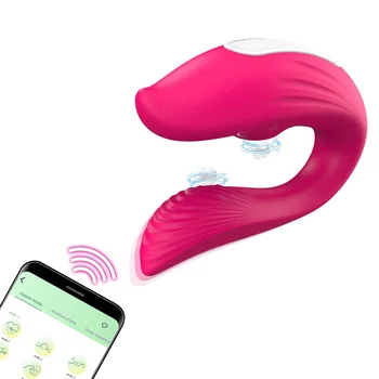 APP Remote Sania Vibrátor Nositeľné U Tvarované Dildo Orálny Sex Klitoris Masér Dvojitá Stimulácia Dospelý Pár, Sexuálne Hračky pre Ženy