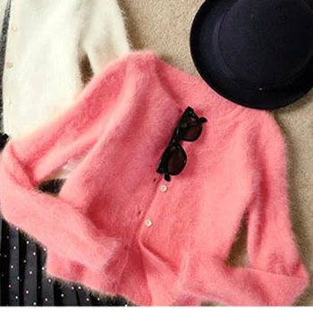 Nový Čistý noriek cashmere svetre vesty pletený kabát noriek ženy sveter kabát doprava zadarmo Z55