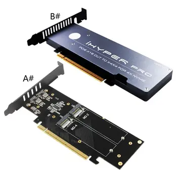 M. 2 X16 NA 4X NVME PCIE3.0 GEN3 X16, 4*NVME RAID KARTY PCI-E VROC CARD High-speed Rozširujúca Karta 4XX4 NVME*4 RAID C26