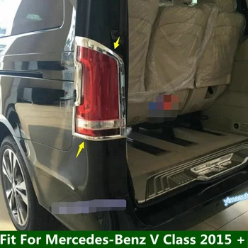 Lapetus Exteriéru Prerobit Kit vhodný Pre Mercedes-Benz V Triede 2015 - 2021 ABS Chrome Zadné koncové Svetlá na Čítanie Rám, Kryt Výbava