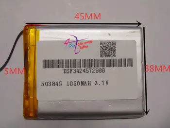 tablet Veľkosti batérie 503845 3,7 V 1050mah Lítium-polymérová Batéria s Ochranou Rada Pre GPS, Bluetooth, Digitálny Produkt Zadarmo