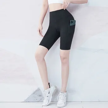 Jednofarebné Krátke Legíny Vysoký Pás Athletic Fitness Joga Mäkké Maslo Športové Cvičenie Telocvični Cyklistické Oblečenie Pre Ženy Lete