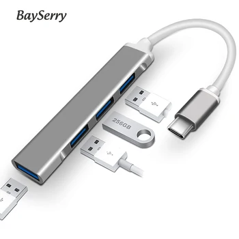 USB 3.1 Typ-C, USB C Hub 4 Port Multi Splitter Adaptéra USB OTG-C Pripojenie Mous/Klávesnica Pre MacBook Pro Air od spoločnosti Lenovo, Huawei