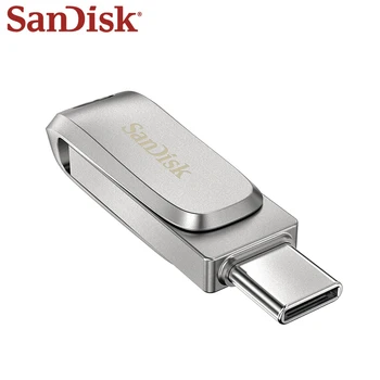 Pôvodné SanDisk Ultra Dual Disk USB 3.1 Typ C 128 GB 64 GB 32 GB Flash Disk 256 GB 512 gb diskom Kovové Memory Stick USB, Typ kl ' úč