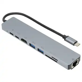 Typ C Adaptér Dlhá Životnosť, Odolné na Použitie USB C Hub 87W Rýchle Nabíjanie na Ploche pre Notebook