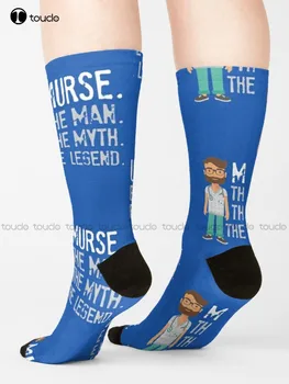 Murse, Muž, Mýtus, Legenda, Darček Pre Muža Sestra Ponožky Mačka Ponožky Ženy Unisex Dospelých Dospievajúcu Mládež Ponožky 360° Digitálna Tlač