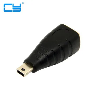 Mini USB typ B 5pin samec na USB 2.0 Typ B Ženské Tlačiareň, Skener Adaptér, Čierna