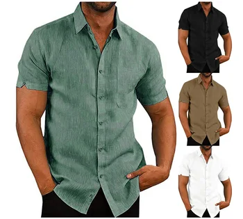 Letné Tričko pánske Bežné Mužov Bielizeň Krátke Rukáv Tričko pánske jednofarebné Priedušná Business Tričko Oblečenie