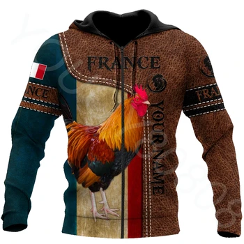 Jesenné a zimné nový trend fashion street style Tmark sveter osobné meno francúzskeho Kohúta unisex pulóver