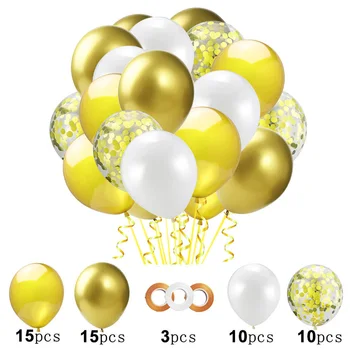 53pcs/set Rose Gold Balóny Zlaté Flitre Latexové Balóny Nastavenie Strany Vianočné Happy Birthday Party Balóny, Dekorácie Deti Hračky