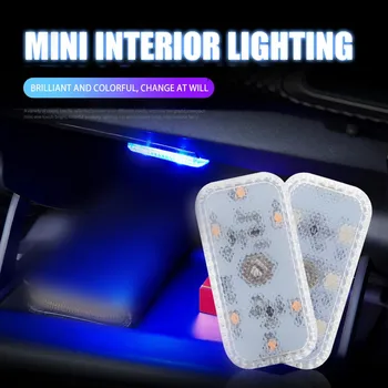 5 Farieb Auto LED Mini Osvetlenie Svetlá Svetla na Čítanie Auto Dekoratívne Atmosféru Lampa Úložný Box Dotyk Svetlá Auto Dekorácie