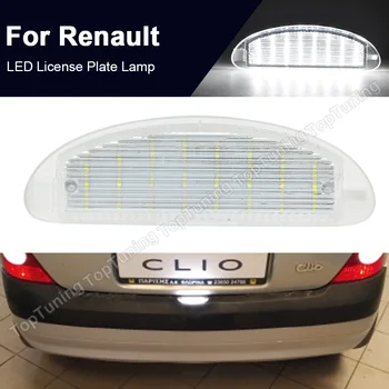 Biele LED špz Žiarovky Auto Styling Pre Renault Clio II 1998-2005 Twingo som 1993-2007 poznávacia Svetlá 1PC