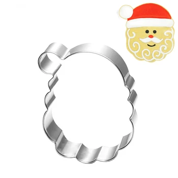 Vianočné Santa Claus Hlavu Cookie Cutter Nehrdzavejúcej Ocele Biscuit Formy DIY Tortu Sugarcraft Fondant Zdobenie Pečiva Nástroje