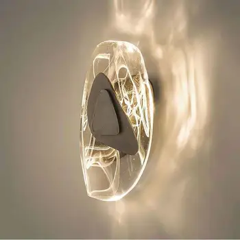Moderné nástenné svietidlo v tvare kryštálu kameň obývacia izba led hotel tvorivé uličkou schodisko, spálňa posteľ minimálne 