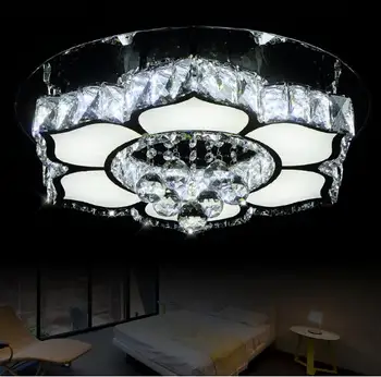 LED 110-220V Moderné romantický K9 crystal stropné svietidlo krúžok luxusné LED svetlo na diaľkové ovládanie stropné svietidlo doprava Zadarmo