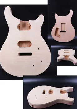 Nedokončené Elektrická Gitara Telo Nahradiť Mahagón+Javorový Top Gitara Projektu/Časti