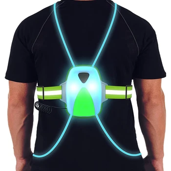 LED Reflexné Beží Vesta,Multicolor Svetlá USB Nabíjateľné Reflexné Výstroj Pre Mužov/Ženy Beh Chôdza, jazda na Bicykli