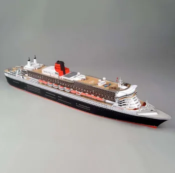 1/400 DIY 3D Papier Model bojovej lodi Papier Puzzle Model A4 Queen Mary II Anglicko Loď Model Auta Montáž Deti Hračka Darček