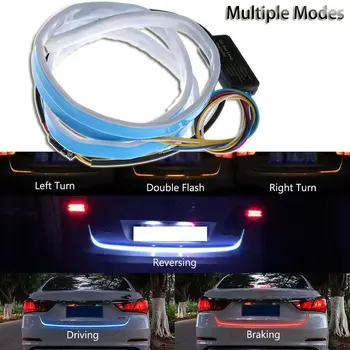 Nepremokavé Auto koncových svetiel Nastaviteľné 4 Farieb Multi-Farebné Brzdy počas Jazdy Otočiť Signálne Svetlo LED Pásy Prúdenie Typ