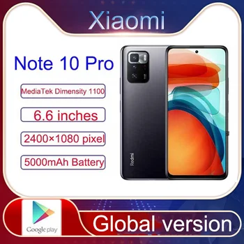 Xiao Redmi Poznámka 10 pro smartphone 5G NFC Smartpone Pocp X3 gt Dimensity 1100 android 11 - 6.5