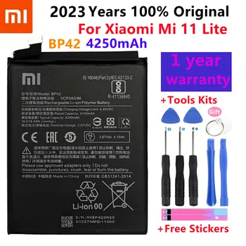 100% Originálne BP42 Batérie Pre Xiao Mi 11 Lite BP42 Originálne Náhradné Batérie Telefónu Batérie Bateria 4250mAh S Nástrojmi