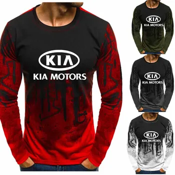 2020 Nové Módne pánske pulóvre KIA auto logo tlač vysokej kvality Bavlny pulóvre, Mikiny Gradient Streetwear pánske topy