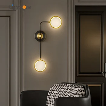 Nordic obývacia izba nástenné svietidlo jednoduché kreatívne uličkou izba spálňa stenu, nočné svetlo